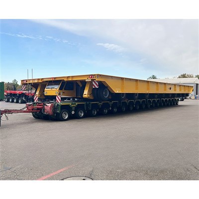 Hogyan lehet beállítani a Goldhofer SPMT rakodóplatformjának magasságát?